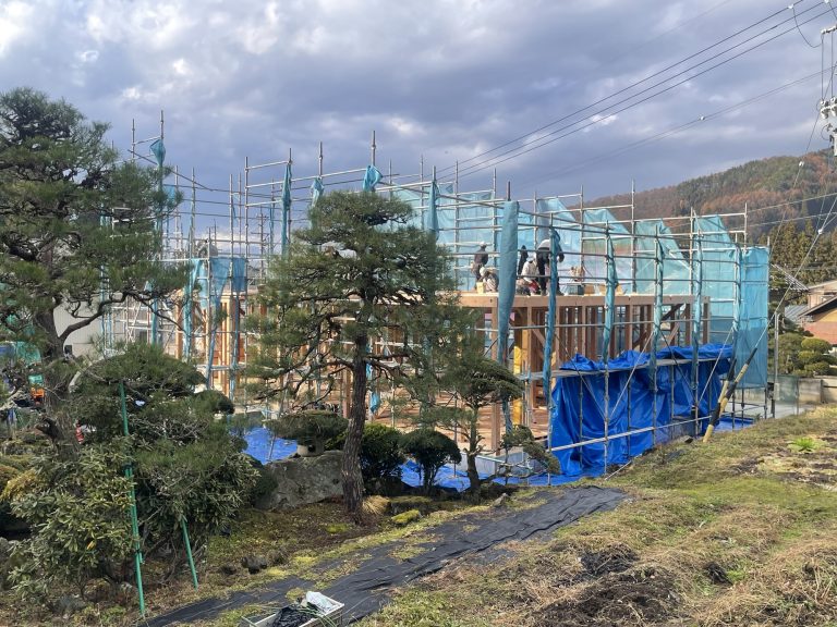 高山村K邸 建前開始